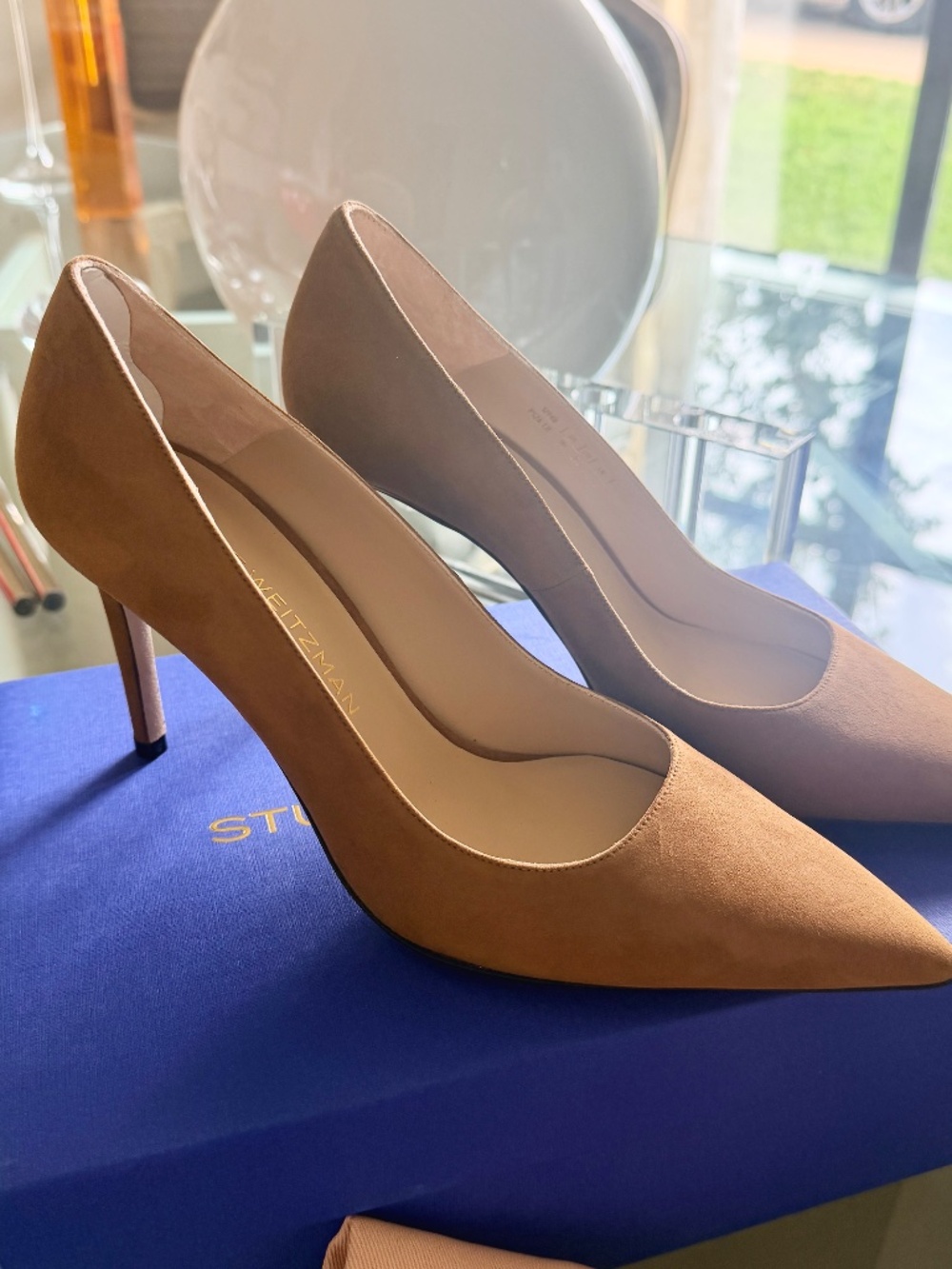 BRAND NEW IN BOX: Stuart Weitzman Power Pump 85, Toasted Almond Size 9M - Picture 9 of 15